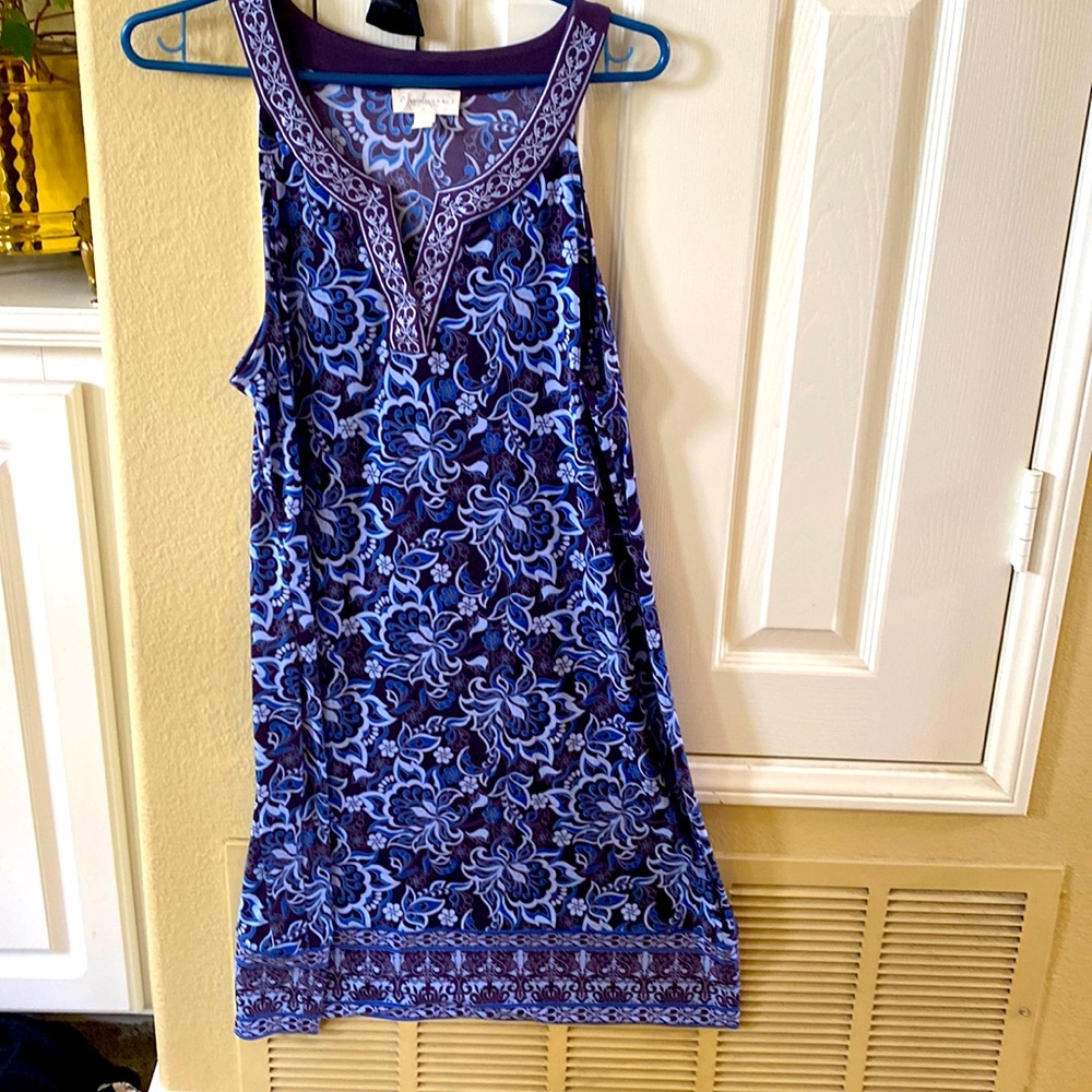 Blue Purple Paisley dress